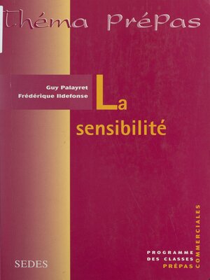 cover image of La sensibilité